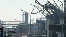 Estado en el que qued el depsito donde se produjo el accidente en la planta petroqumica de Tarragona