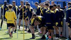 La plantilla del Deportivo, en un entrenamiento