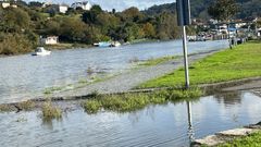 El cauce del ro qued anegado en algunos puntos de Betanzos.
