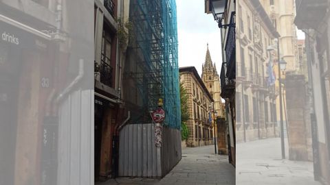 Edificio en la calle San Antonio de Oviedo que sale a subasta.