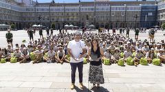 La alcaldesa, In�s Rey, recibi� a los participantes de la Ruta Quetzal