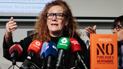 Cristina Fallars, en la presentacin de su libro No publiques mi nombre en Madrid