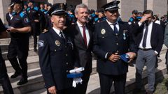 Blanco, Rueda y Garc�a, en el acto celebrado el pasado viernes en A Estrada 