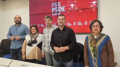 Los diputados del PSOE en la rueda de prensa de la Diputaci�n