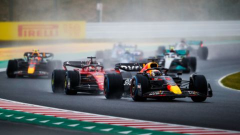 Los pilotos de Frmula 1.Los pilotos de Frmula 1 durante una carrera