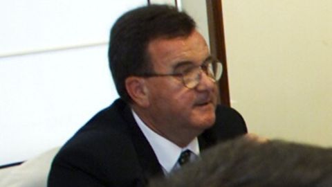 Jos&eacute; Luis M&eacute;ndez en una cena por el ascenso del Racing a Segunda en el a&ntilde;o 2000.