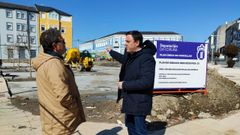 Obras en la Praza de Am�rica de As Pontes