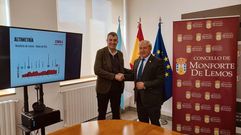 Javier Guill�n y Jos� Tom�, este mi�rcoles en el Ayuntamiento de Monforte