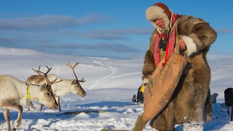 Un hombre del pueblo sami, en Noruega