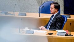 El primer ministro en funciones de los Pa�ses Bajos, Mark Rutte, en el primer debate parlamentario desde su dimisi�n