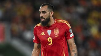 Borja Iglesias, en uno de los compromisos con la seleccin espaola del pasado octubre.