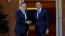 Rajoy y S�nchez, reunidos en Moncloa para analizar la situaci�n en Catalu�a