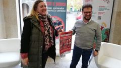 Yoya Blanco y Jos� Luis Bouzas, durante la presentaci�n d la nueva plataforma de formaci�n