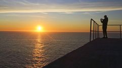Puesta de sol, ayer, en Touri��n (Mux�a)