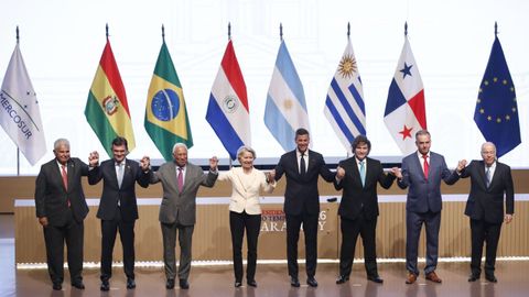 Acto de firma del acuerdo entre la UE y Mercosur celebrada el 17 de enero en Asunci�n (Paraguay).