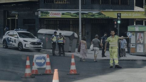 Cortes en las calles de Ourense por las obras de mejora del pavimento
