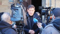 Besteiro esta ma�ana ante la sede del COAG