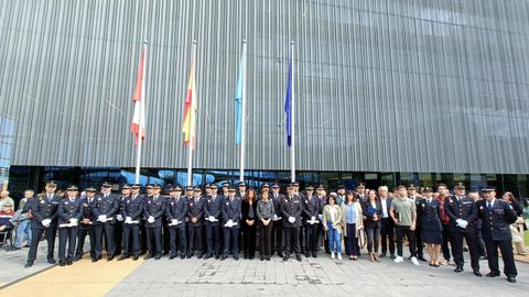 La alcaldesa gijonesa, Carmen Moriy�n, preside la inauguraci�n de la nueva Jefatura de la Polic�a Local de Gij�n