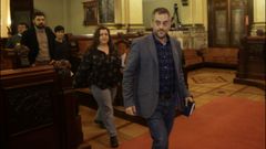 Pleno en el ayuntamiento de La Coru�a con la toma de posesion del concejal del PSOE Tom Pachon