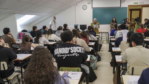 Vista del inicio de la Prueba para el Acceso a la Universidad (PAU), este martes en el Campus de Humanidades de la Universidad de Oviedo