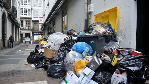 Basura en las calles de A Coru�a