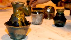 Piezas de alfarer�a elaboradas con la t�cnica de rak�