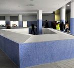 Imagen de las bancadas de la nueva Plaza de Abastos. 