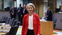 Ursula Von der Leyen en el Consejo Europeo.
