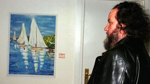 Nunha inauguraci�n de pintura no antigo hospital Xeral