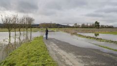 Carretera entre Zas y Rebordech� (Xinzo de Limia), afectada por inundaciones en el mes de febrero del 2026.