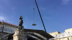 Desmontan escenario de Mar�a Pita