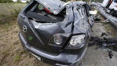 As� qued� el coche siniestrado en Culleredo