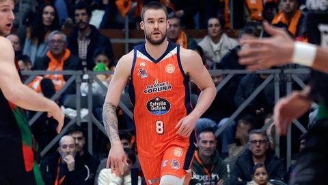 Dino Radoncic, durante el partido entre el Leyma y el Cantabria celebrado en el Coliseum.