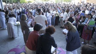 En el IES Lamas de Abade se examinaron casi medio millar de opositores de primaria