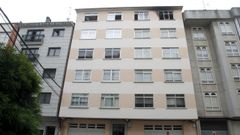 Aspecto del edificio tras el incendio de la quinta planta.