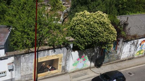 Excavadora en el interior del recinto del S&aacute;nchez Aguilera, en una imagen de ayer.