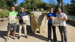 Representantes de los clubes Asocial y CC Allariz, con el coordinador deportivo municipal, Roberto Naranjo, y el concejal de Deportes, Carlos Puga.