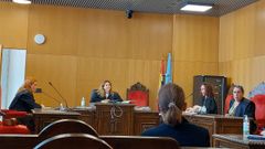 La acusada durante la vista oral celebrada en Ourense, que se suspendi