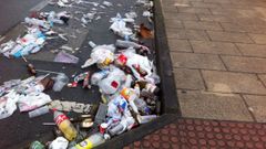 Imagen de archivo de los restos de un botell�n en Lugo.