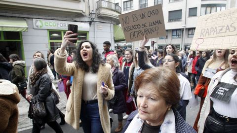 Una manifestaci�n organizada en Monforte con motivo del pasado 8 de marzo