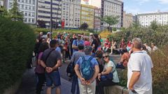 Turistas granadinos de Piar en su visita a Ferrol. 