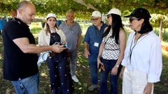Viticultores, importadores y comerciales comparten jornada bajo las parras de albari�o