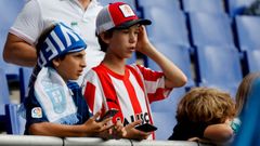 Derbi asturiano entre el Real Oviedo y el Real Sporting de Gijon en el estadio Carlos Tartiere
