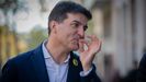 El presidente del grupo de ERC en el Parlamento catal�n, Sergi Sabri�, este s�bado, en Barcelona