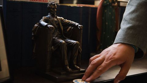 Escultura de Abraham Lincoln, expresidente de los Estados Unidos, que est en el despacho de Presidencia