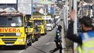 Protesta de camiones en Vigo