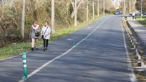 El �nico bolardo que queda en pie en Canido