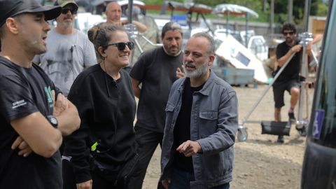 Javier Gutirrez, durante el rodaje del filme Honeymoon.