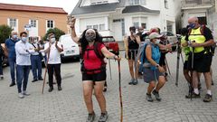 �As� se vivi� en Corrubedo la llegada de los primeros peregrinos del camino A Orixe!