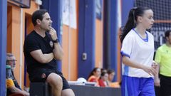 Javier Pardeiro, durante el partido de presentaci�n en el Vista Alegre contra el Muslera.